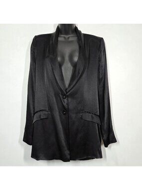 DISSH Blazer 4 Black Satin Kiah Oversized Quiet Luxury Party Minimalist Jacket